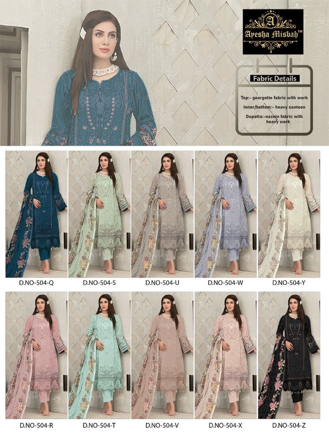 Ayesha Misbah 504 Heavy Festive Wear Wholesale Salwar Suits Collection